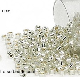 Silver Lined Clear Delica Seed Bead